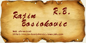 Rajin Bosioković vizit kartica